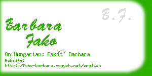 barbara fako business card